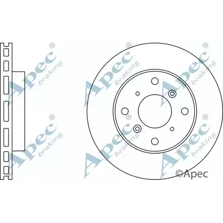 Тормозной диск APEC BRAKING 1265437237 DSK667 HFAL A 0KURLU7 изображение 0