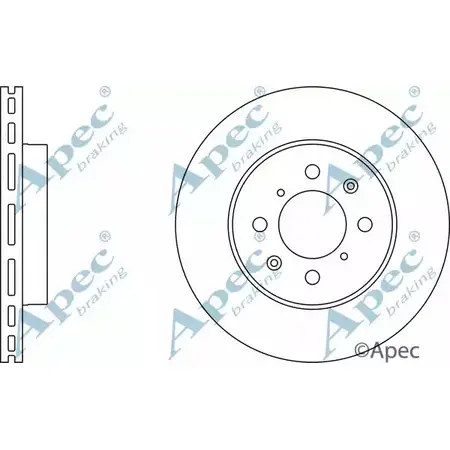 Тормозной диск APEC BRAKING A8C5O 1265437241 DSK668 1Q8TVN 8