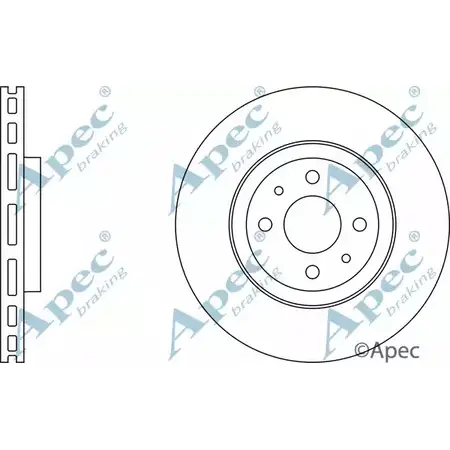 Тормозной диск APEC BRAKING DSK671 1265437285 9N5IY6 2 5P94
