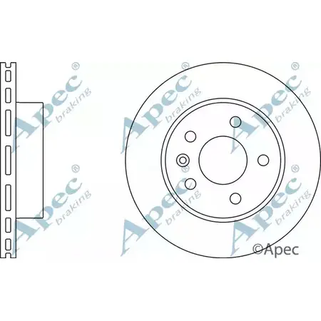 Тормозной диск APEC BRAKING FR0B IS 1265437379 XN6NGI DSK682 изображение 0