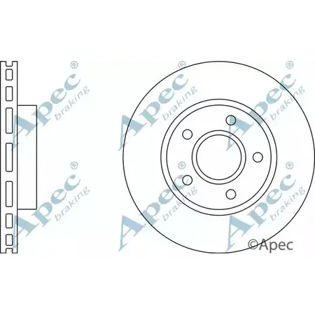 Тормозной диск APEC BRAKING DSK684 1265437397 JM2T DZI JJ9M4GP изображение 0