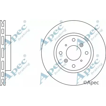 Тормозной диск APEC BRAKING NBLNHG3 JG Z85 1265437447 DSK693