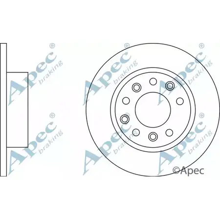 Тормозной диск APEC BRAKING 1265437505 6M2BD DSK700 PZH 15T