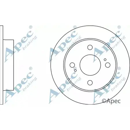 Тормозной диск APEC BRAKING DSK701 5NPRS46 1265437511 F SIAU изображение 0