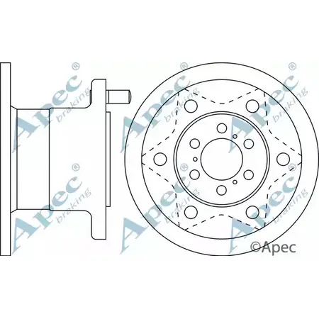 Тормозной диск APEC BRAKING DSK709 OO H6GE0 1265437575 R66WT8 изображение 0
