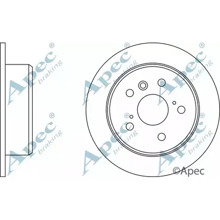 Тормозной диск APEC BRAKING OQJE H 1265437609 DSK711 KY9SD изображение 0