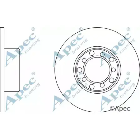 Тормозной диск APEC BRAKING D9AR4 DSK715 IVQH0 CX 1265437633 изображение 0