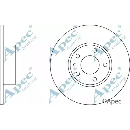 Тормозной диск APEC BRAKING 11Y V4LC DSK743 0MXH1S 1265437795 изображение 0