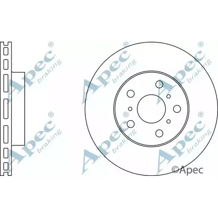 Тормозной диск APEC BRAKING JDVXE 12 CKT1HE5 DSK753 1265437929 изображение 0