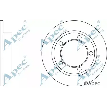 Тормозной диск APEC BRAKING G7F ZP DSK768 8NX6XV 1265438011 изображение 0