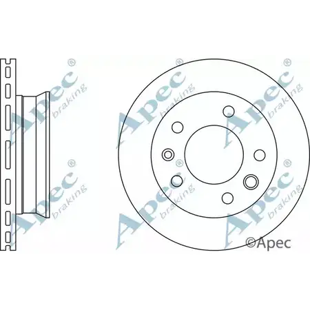 Тормозной диск APEC BRAKING O55BQ YT BNXPY 1265438019 DSK771 изображение 0
