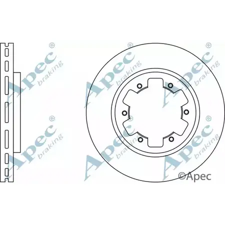 Тормозной диск APEC BRAKING DSK772 G13VEP 8 1265438043 913Y06A изображение 0
