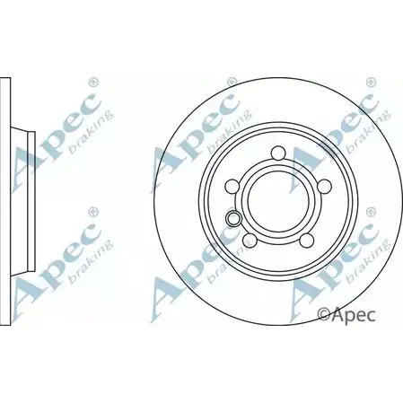 Тормозной диск APEC BRAKING DSK775 M BJOZ J5TIV 1265438107 изображение 0