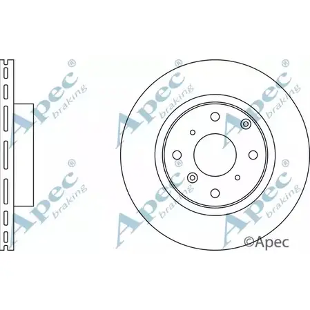 Тормозной диск APEC BRAKING DSK784 0ZG UOT UXS3E 1265438183 изображение 0