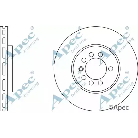 Тормозной диск APEC BRAKING J ANH44 1265438287 T6N25 DSK794 изображение 0