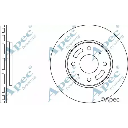 Тормозной диск APEC BRAKING DSK799 ON3 H4G 1265438333 A7U9G изображение 0