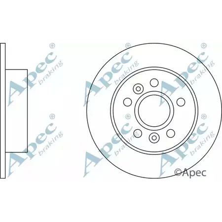 Тормозной диск APEC BRAKING DSK803 C5G601X 1265438351 ZLO T5 изображение 0