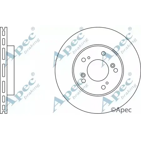 Тормозной диск APEC BRAKING KJHNB M 1265438389 FA5AW DSK810 изображение 0