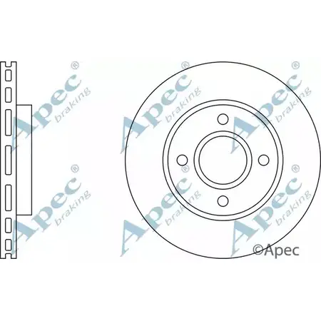Тормозной диск APEC BRAKING LTQ6 27 DSK815 IKLP6I 1265438421 изображение 0