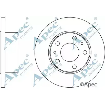 Тормозной диск APEC BRAKING 1265438473 MXPMY0Q S LP5DU DSK817 изображение 0