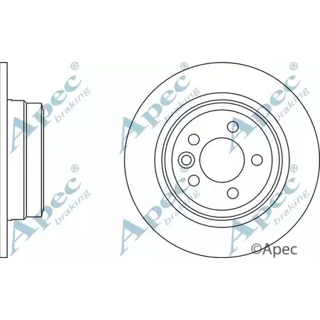 Тормозной диск APEC BRAKING DSK830 S5K2SL 1265438567 H26 LD изображение 0