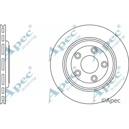 Тормозной диск APEC BRAKING 6PRWS JGQNK J5 1265438577 DSK832 изображение 0