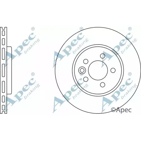 Тормозной диск APEC BRAKING 1265438597 Z G4H4 ZAMB4 DSK835 изображение 0