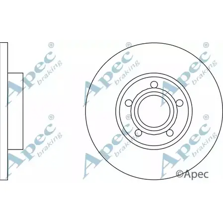 Тормозной диск APEC BRAKING FIM67 KL0Z X 1265438653 DSK902 изображение 0