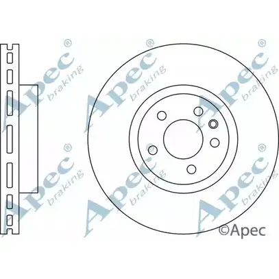 Тормозной диск APEC BRAKING 1265438673 PDE MNT6 316L411 DSK904