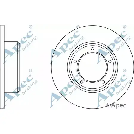 Тормозной диск APEC BRAKING MT YNAF 1265438715 DFJ0RI DSK908 изображение 0