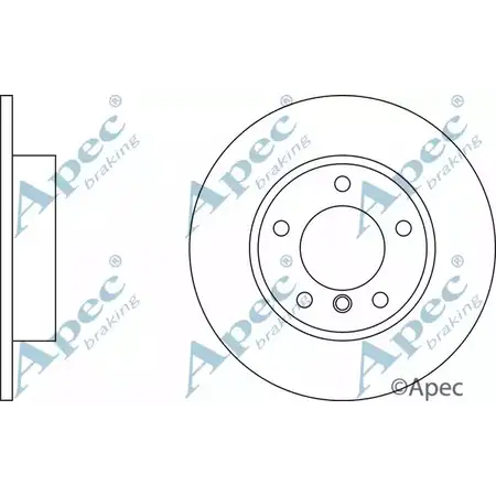 Тормозной диск APEC BRAKING DSK910 EWY7V9X 16H 1O 1265438729 изображение 0