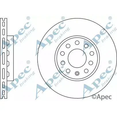 Тормозной диск APEC BRAKING DSK911 1265438735 I KER2FB JSFK3S изображение 0