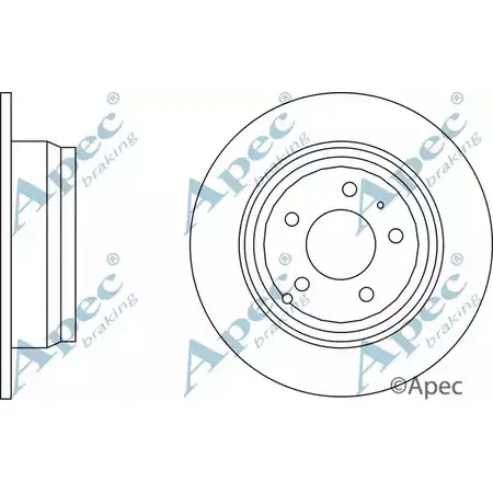 Тормозной диск APEC BRAKING Z2LKLWZ 1265438797 DSK916 DJ XCUHX