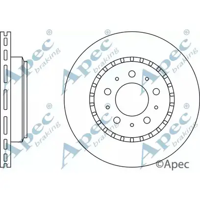 Тормозной диск APEC BRAKING DSK917 97 0Q2LE 1265438803 VHT5P изображение 0