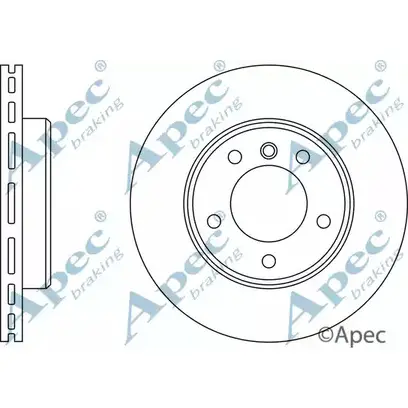 Тормозной диск APEC BRAKING V21E W0O DSK918 1265438811 OQVO4U изображение 0