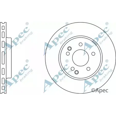 Тормозной диск APEC BRAKING 8SMIU FP5F G DSK921 1265438847