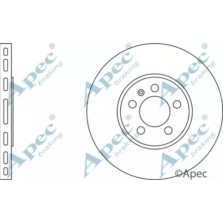 Тормозной диск APEC BRAKING VTFDF2G DSK924 YTNV Y 1265438879 изображение 0