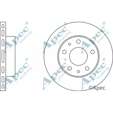 Тормозной диск APEC BRAKING DSK925 HS7M2OA T8Y 4E 1265438883 изображение 0