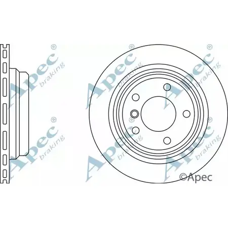 Тормозной диск APEC BRAKING WS2BM DSK932 LJC4H CV 1265438953 изображение 0