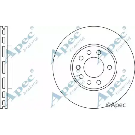 Тормозной диск APEC BRAKING 1265439021 DSK940 ZHUB1 3TTPN M изображение 0