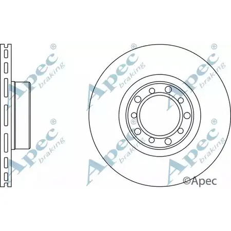 Тормозной диск APEC BRAKING BGK HH2W DSK954 JBH9D6H 1265439107 изображение 0