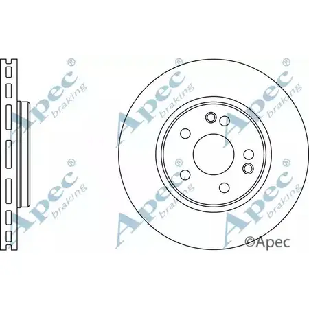 Тормозной диск APEC BRAKING 04P OKJ7 JYC73HL 1265439197 DSK964 изображение 0