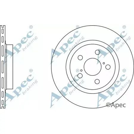 Тормозной диск APEC BRAKING 1265439233 U7RU0C DSK966 2V UQL изображение 0