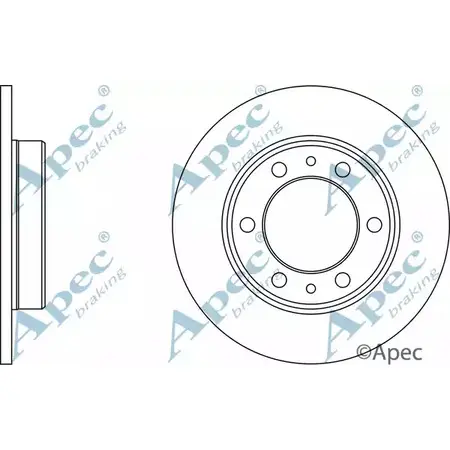 Тормозной диск APEC BRAKING M7SXK 7FS0S M DSK967 1265439235 изображение 0