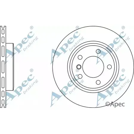 Тормозной диск APEC BRAKING DSK971 1265439255 ZBCDR WAUB7 7Z изображение 0