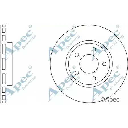 Тормозной диск APEC BRAKING DSK972 1265439263 2BO KM VS2LJCO изображение 0