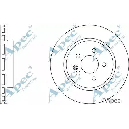 Тормозной диск APEC BRAKING 1265439267 PPJI M V6DGAZ DSK973