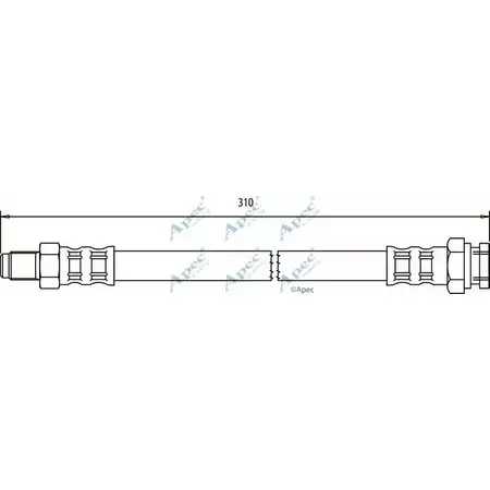 Тормозной шланг APEC BRAKING 1265439561 HOS3033 Z575E3 EG4 AM изображение 0