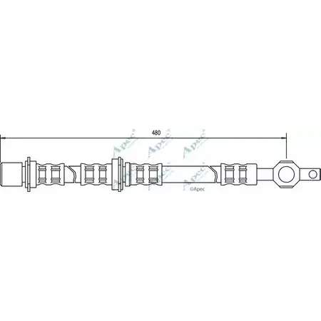 Тормозной шланг APEC BRAKING 1K ZL9 HOS3045 1P9CS2 1265439645 изображение 0