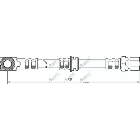 Тормозной шланг APEC BRAKING 1265440095 HOS3114 6SBBQO3 CT RSV изображение 0